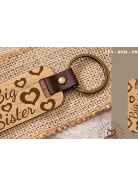 Σετ των 3 Intra απο ξύλο plywood 3mm-4mm πάχος Μπρελόκ Big Sister Cut  Δίασταση 6x6 cm INTRAFABR-115706969