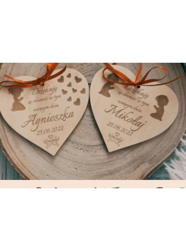 Σετ των 3 Intra απο ξύλο plywood 3mm-4mm πάχος Μεγάλο ΕΥΧΑΡΙΣΤΩ για το Baptism HEART. Δίασταση 4x4 cm INTRAFABR-30805020