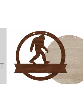 Σετ των 3 Intra απο ξύλο plywood 3mm-4mm πάχος Σημάδι καλωσορίσματος και κενό Bigfoot Δίασταση 9x9 cm INTRAFABR-13922390