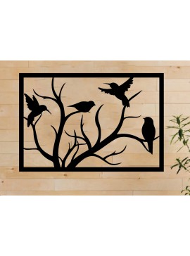 Intra απο ξύλο plywood 3mm-4mm πάχος κοπής με λέιζερ ντεκόρ Bird, Τέχνη τοίχου Δίασταση 40x40 cm INTRAFABR-65356649