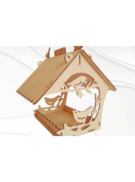 Σετ των 2 Intra απο ξύλο plywood 3mm-4mm πάχος Bird Feeders  for Δίασταση 15x15 cm INTRAFABR-32274324