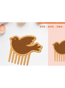 Σετ των 2 Intra απο ξύλο plywood 3mm-4mm πάχος Χτένα κοπής με λέιζερ πουλιών 1 Δίασταση 15x15 cm INTRAFABR-105414101