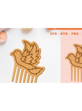 Σετ των 3 Intra απο ξύλο plywood 3mm-4mm πάχος Χτένα κοπής με λέιζερ πουλιών 2 Δίασταση 15x15 cm INTRAFABR-105414144