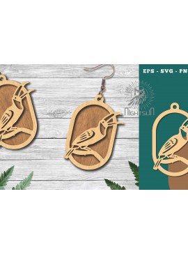 Σετ των 3 Intra απο ξύλο plywood 3mm-4mm πάχος Σκουλαρίκια κοπής με λέιζερ πουλιών 7 Δίασταση 3x3 cm INTRAFABR-113542567