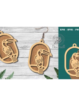 Σετ των 3 Intra απο ξύλο plywood 3mm-4mm πάχος Σκουλαρίκια κοπής με λέιζερ πουλιών 8 Δίασταση 3x3 cm INTRAFABR-113542618