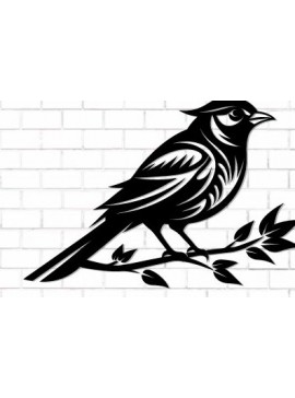 Σετ των 2 Intra απο ξύλο plywood 3mm-4mm πάχος Bird on Branch Decor Wall Δίασταση 30x20 cm INTRAFABR-122528999