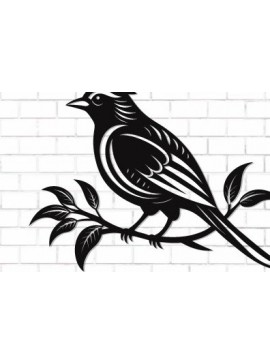 Σετ των 2 Intra απο ξύλο plywood 3mm-4mm πάχος Bird on Branch Decor Wall Δίασταση 30x20 cm INTRAFABR-122529025