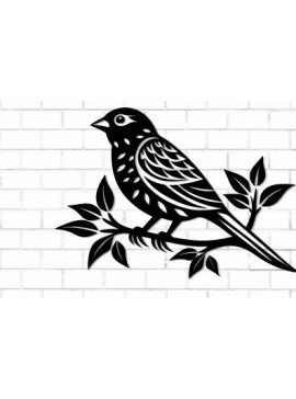 Intra απο ξύλο plywood 3mm-4mm πάχος Bird on Branch Decor Wall Δίασταση 30x20 cm INTRAFABR-122529104