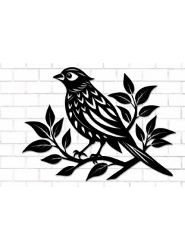 Intra απο ξύλο plywood 3mm-4mm πάχος Bird on Branch Decor Wall Δίασταση 30x20 cm INTRAFABR-122529122