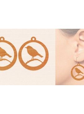 Σετ των 3 Intra απο ξύλο plywood 3mm-4mm πάχος Ξύλινα σκουλαρίκια Bird Cut  Δίασταση 3x3 cm INTRAFABR-98428272