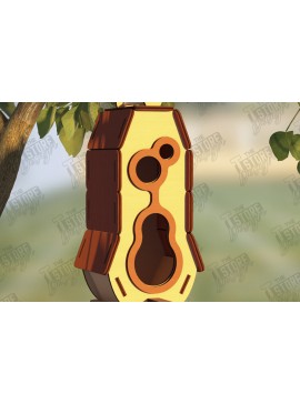 Σετ των 2 Intra απο ξύλο plywood 3mm-4mm πάχος Birdhouse Cut  | Τροφοδότης πουλιών | CNC Δίασταση 15x15 cm INTRAFABR-122545076