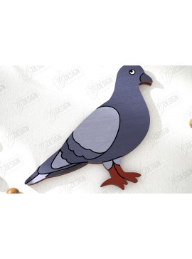 Σετ των 2 Intra απο ξύλο plywood 3mm-4mm πάχος Καρφίτσα πουλιών | Κοσμήματα | Αξεσουάρ Δίασταση 15x15 cm INTRAFABR-110747982