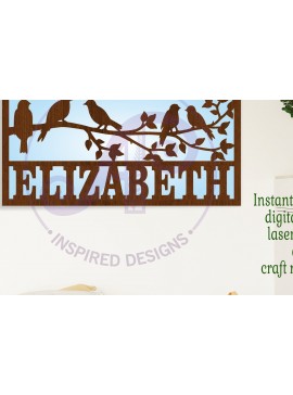 Σετ των 3 Intra απο ξύλο plywood 3mm-4mm πάχος Πουλιά σε υποκατάστημα Όνομα σκηνής Δίασταση 6x6 cm INTRAFABR-110414457