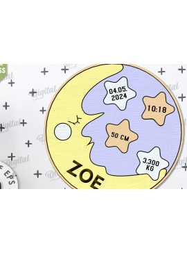 Σετ των 2 Intra απο ξύλο plywood 3mm-4mm πάχος Σήμα αναγγελίας γέννησης Απο Δίασταση 30x20 cm INTRAFABR-109352839