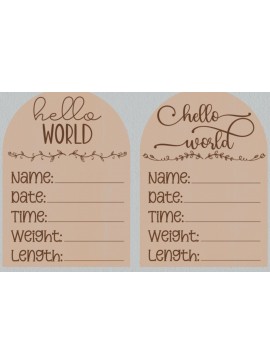 Intra απο ξύλο plywood 3mm-4mm πάχος Στατιστικά Γέννησης Αψίδα Ανακοινώσεις  Δίασταση 30x20 cm INTRAFABR-29289424