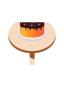 Σετ των 2 Intra απο ξύλο plywood 3mm-4mm πάχος Τούρτα γενεθλίων, γιορτές, διακοσμήσεις Δίασταση 15x15 cm INTRAFABR-35146455