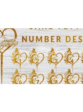 Σετ των 2 Intra απο ξύλο plywood 3mm-4mm πάχος Τούρτα γενεθλίων Topper Number Δίασταση 30x30 cm INTRAFABR-35648017