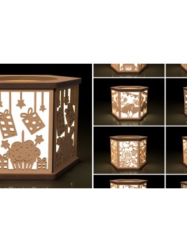 Σετ των 2 Intra απο ξύλο plywood 3mm-4mm πάχος Κερί γενεθλίων κοπής με λέιζερ Δίασταση 30x20 cm INTRAFABR-118542739