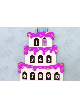 Σετ των 2 Intra απο ξύλο plywood 3mm-4mm πάχος Απο ημερολογίου αντίστροφης μέτρησης γενεθλίων Δίασταση 15x15 cm INTRAFABR-120637092