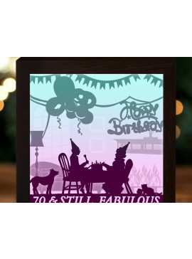 Σετ των 3 Intra απο ξύλο plywood 3mm-4mm πάχος Φωτιστικό κουτί κοπής χαρτιού προσαρμοσμένης ηλικίας γενεθλίων Δίασταση 8x8 cm INTRAFABR-27686476