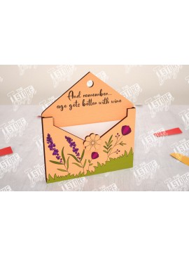 Σετ των 3 Intra απο ξύλο plywood 3mm-4mm πάχος Φάκελος γενεθλίων Θήκη δώρου κάρτας  Δίασταση 15x15 cm INTRAFABR-114670426