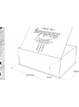 Σετ των 3 Intra απο ξύλο plywood 3mm-4mm πάχος Κουτί δώρου γενεθλίων με καπάκι | Δίασταση 3x3 cm INTRAFABR-79482527