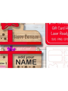 Σετ των 2 Intra απο ξύλο plywood 3mm-4mm πάχος Δωροθήκη γενεθλίων για το  της Δίασταση 15x15 cm INTRAFABR-102740441