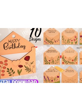 Σετ των 2 Intra απο ξύλο plywood 3mm-4mm πάχος  Θήκη δώρου γενεθλίων Δίασταση 15x15 cm INTRAFABR-114670212