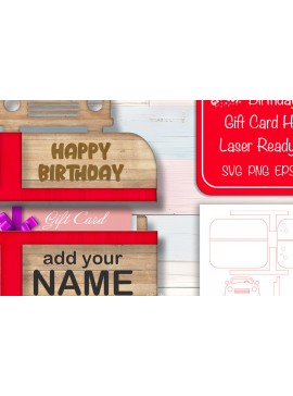 Σετ των 2 Intra απο ξύλο plywood 3mm-4mm πάχος Θήκη δώρου γενεθλίων Αυτοκίνητο με Δίασταση 15x15 cm INTRAFABR-102740323