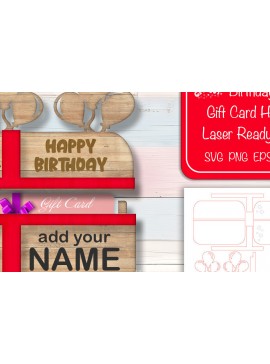 Σετ των 2 Intra απο ξύλο plywood 3mm-4mm πάχος Θήκη δώρου γενεθλίων Δίασταση 15x15 cm INTRAFABR-102740157