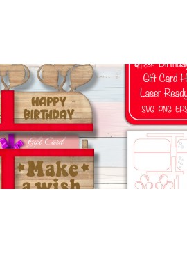 Σετ των 3 Intra απο ξύλο plywood 3mm-4mm πάχος Θήκη δώρου γενεθλίων Δίασταση 15x15 cm INTRAFABR-102626571