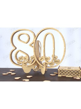 Σετ των 2 Intra απο ξύλο plywood 3mm-4mm πάχος Πίνακας υπογραφής καλεσμένων γενεθλίων | Βιβλίο επισκεπτών Δίασταση 40x40 cm INTRAFABR-120966725