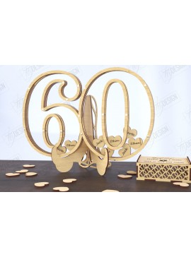 Intra απο ξύλο plywood 3mm-4mm πάχος Πίνακας υπογραφής καλεσμένων γενεθλίων | Βιβλίο επισκεπτών Δίασταση 40x40 cm INTRAFABR-120966698