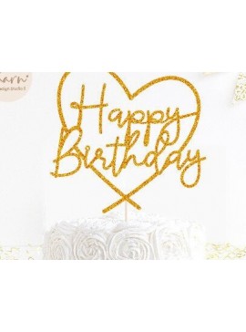 Σετ των 3 Intra απο ξύλο plywood 3mm-4mm πάχος Γενέθλια Καρδιά Τούρτας Topper Δίασταση 15x15 cm INTRAFABR-41337892