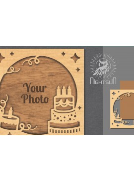 Intra απο ξύλο plywood 3mm-4mm πάχος Κορνίζα 7 για γενεθλίων Δίασταση 20x30 cm INTRAFABR-112908018