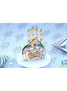 Σετ των 2 Intra απο ξύλο plywood 3mm-4mm πάχος Κάτοχος Χρημάτων γενεθλίων | Ευχετήρια κάρτα Δίασταση 15x15 cm INTRAFABR-100850369