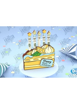 Σετ των 2 Intra απο ξύλο plywood 3mm-4mm πάχος Κάτοχος Χρημάτων γενεθλίων | Ευχετήρια κάρτα Δίασταση 15x15 cm INTRAFABR-100850353