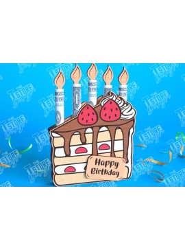 Σετ των 2 Intra απο ξύλο plywood 3mm-4mm πάχος Κάτοχος Χρημάτων γενεθλίων | Ευχετήριες κάρτες Δίασταση 15x15 cm INTRAFABR-101517230