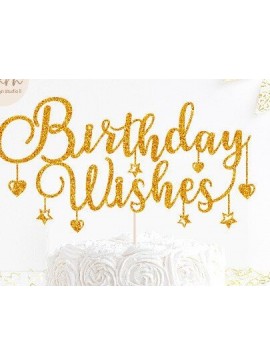 Σετ των 3 Intra απο ξύλο plywood 3mm-4mm πάχος Ευχές γενεθλίων Cake Topper  Δίασταση 15x15 cm INTRAFABR-46238486