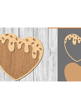 Σετ των 2 Intra απο ξύλο plywood 3mm-4mm πάχος Μπισκότο Σοκολατένιο Διακόσμηση κοπής με λέιζερ Δίασταση 15x15 cm INTRAFABR-109510290