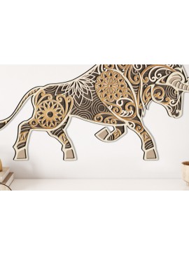 Σετ των 2 Intra απο ξύλο plywood 3mm-4mm πάχος κοπής με λέιζερ Bison, Buffalo Multilayer Δίασταση 30x30 cm INTRAFABR-13221869