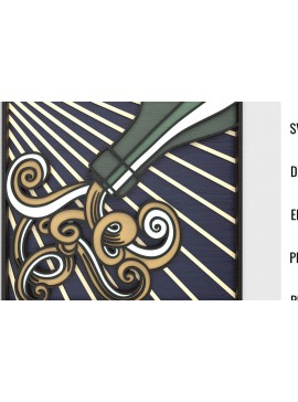 Σετ των 3 Intra απο ξύλο plywood 3mm-4mm πάχος Bit of Bubbly Champagne Layered Art Δίασταση 8x8 cm INTRAFABR-56147972