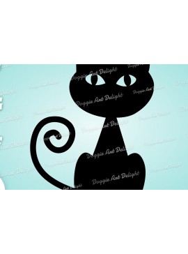 Σετ των 2 Intra απο ξύλο plywood 3mm-4mm πάχος περικοπής Black Cat για το Halloween Δίασταση 15x15 cm INTRAFABR-79742547