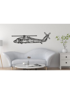 Σετ των 2 Intra απο ξύλο plywood 3mm-4mm πάχος Black Hawk ελικόπτερο διάνυσμα Δίασταση 15x15 cm INTRAFABR-110508534