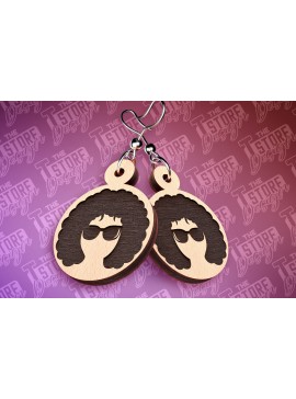 Σετ των 3 Intra απο ξύλο plywood 3mm-4mm πάχος Μαύρα γυναικεία σκουλαρίκια με λέιζερ | Accesso Δίασταση 3x3 cm INTRAFABR-89112846