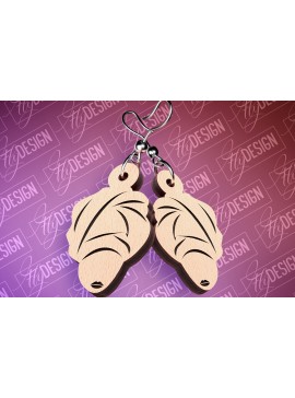 Σετ των 3 Intra απο ξύλο plywood 3mm-4mm πάχος Μαύρα γυναικεία σκουλαρίκια με λέιζερ | CNC Δίασταση 3x3 cm INTRAFABR-88385490