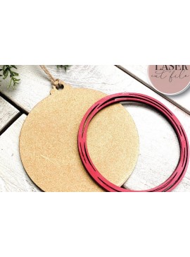 Σετ των 3 Intra απο ξύλο plywood 3mm-4mm πάχος Κενό πρότυπο χριστουγεννιάτικων στολιδιών Δίασταση 8x8 cm INTRAFABR-72014968