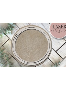 Σετ των 3 Intra απο ξύλο plywood 3mm-4mm πάχος Κενό στρογγυλό σημάδι με περίγραμμα Δίασταση 8x8 cm INTRAFABR-70686318