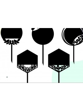 Σετ των 2 Intra απο ξύλο plywood 3mm-4mm πάχος Blank Shape Cake Topper Δίασταση 15x15 cm INTRAFABR-89206902