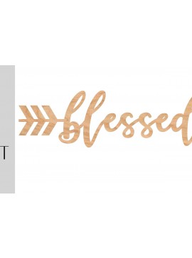 Σετ των 3 Intra απο ξύλο plywood 3mm-4mm πάχος  Blessed Arrow Δίασταση 20x20 cm INTRAFABR-9744254